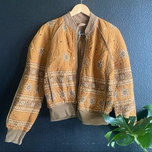 Free People quilted bomber jacket